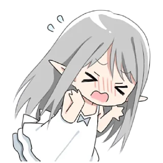 😡 emoji Эльфийка 2 @nyasticks Telegram sticker 21 of 41