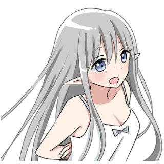 😊 emoji Эльфийка 2 @nyasticks Telegram sticker 16 of 41