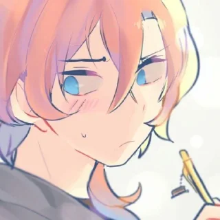 🥰 emoji chūya nakahara by @stickerhut Telegram sticker 23 of 120