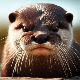 😡 emoji @vidromemi AI GENERATED OTTERS Telegram sticker 12 of 46