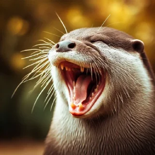 🤣 emoji @vidromemi AI GENERATED OTTERS Telegram sticker 11 of 46