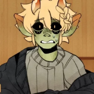 😰 emoji Somebody once told me the worl Telegram sticker 17 of 101