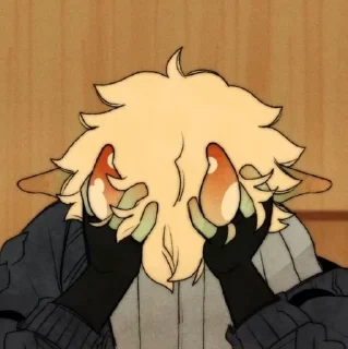 😞 emoji Somebody once told me the worl Telegram sticker 14 of 101