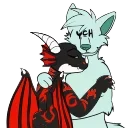 🤗 emoji DrakEmono by @CrazySnep & QuillMoon Telegram sticker 7 of 25