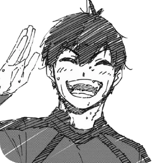 🙂 emoji Isagi Yoichi By @Topchel1337 Telegram sticker 4 of 6