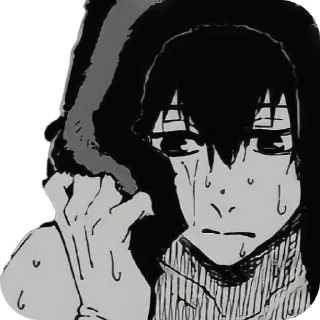 ☹ emoji Isagi Yoichi By @Topchel1337 Telegram sticker 6 of 6