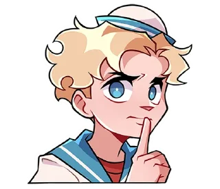 🤫 emoji Матрос Владик без текста @TgSticker Telegram sticker 12 of 49