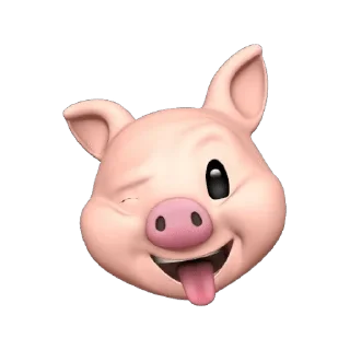 😜 emoji Pig Telegram sticker 10 of 17