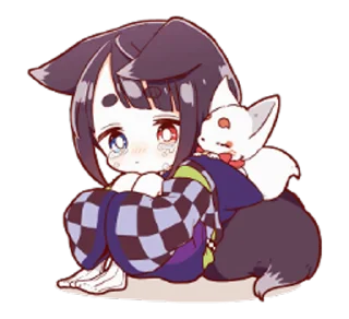 😢 emoji Нэко-тян @tg_sticks Telegram sticker 21 of 26