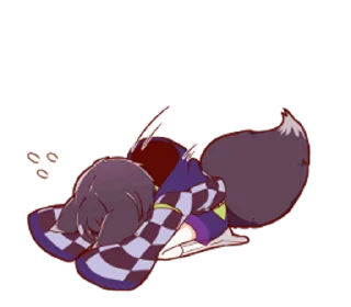 😞 emoji Нэко-тян @tg_sticks Telegram sticker 16 of 26