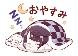😴 emoji Нэко-тян @tg_sticks Telegram sticker 8 of 26