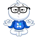 😌 emoji Tim the Nerd Telegram sticker 11 of 20
