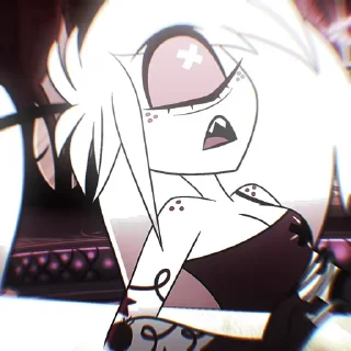 😲 emoji БОЛЬШЕ ⇨ @CLOOBHUB ЧЕРРИ БОМБ ОТЕЛЬ ХАЗБИН HAZBIN Telegram sticker 21 of 80