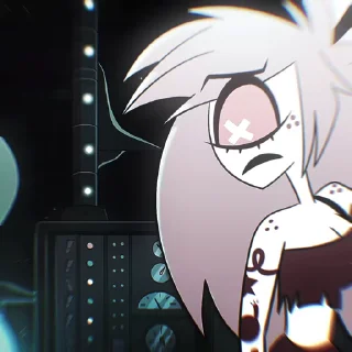 ✌️ emoji БОЛЬШЕ ⇨ @CLOOBHUB ЧЕРРИ БОМБ ОТЕЛЬ ХАЗБИН HAZBIN Telegram sticker 20 of 80