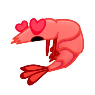 😍 emoji Shrimp @stickersb2b Telegram sticker 6 of 10