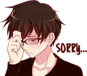 🙁 emoji That One Guy With Glasses. :: @line_stickers Telegram sticker 8 of 40