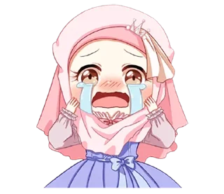 😢 emoji Hijab Princess (@TgSticker) Telegram sticker 23 of 40
