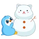 ⛄ emoji Снежок (@TgSticker) Telegram sticker 9 of 24