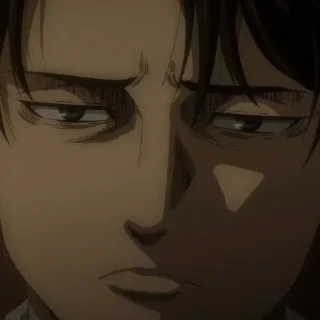 😔 emoji Levi Ackerman ван лаф Telegram sticker 5 of 55