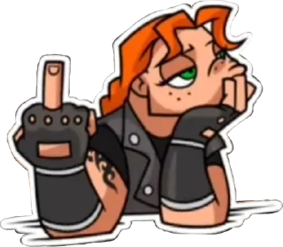 🖕 emoji Metal Family, Viki (qzzvnt) Telegram sticker 5 of 54