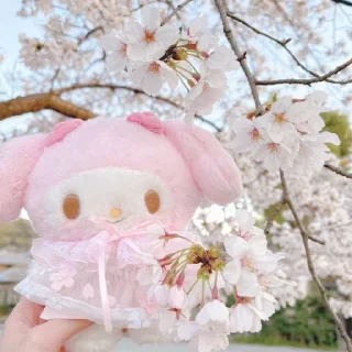 🍓 emoji ꕀ    ₊  my melody by @livzz0i Telegram sticker 9 of 40