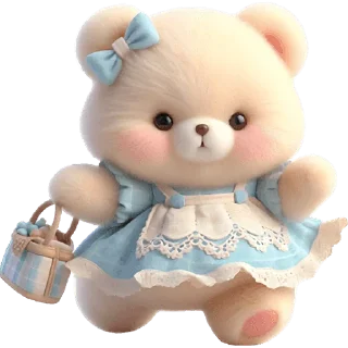 🏃‍♀ emoji Маленькая медведица @Nyasticks Telegram sticker 9 of 41