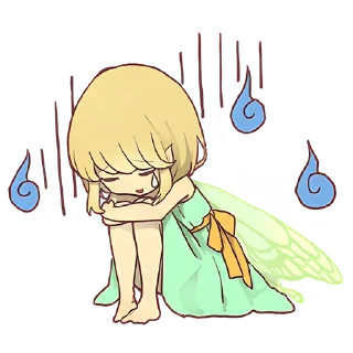 😔 emoji Маленькая фея @Nyasticks Telegram sticker 17 of 41