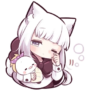 🥱 emoji Девочка волчица @Nyasticks Telegram sticker 16 of 41
