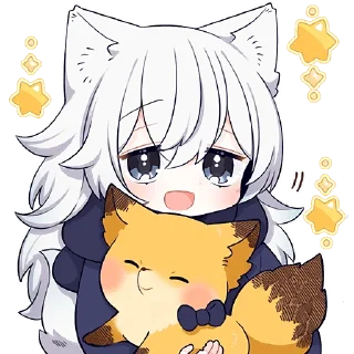 🥹 emoji Белая волчица @Nyasticks Telegram sticker 8 of 42