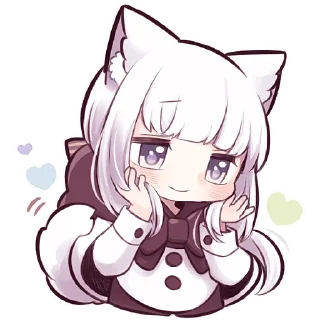 🤗 emoji Девочка волчица @Nyasticks Telegram sticker 22 of 41