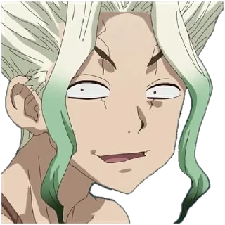 😳 emoji Senku Ishigami Telegram sticker 15 of 30