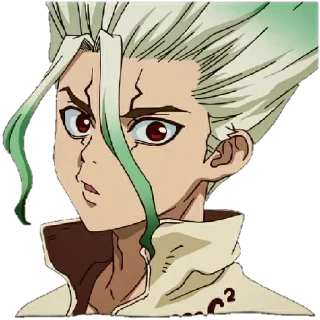 😒 emoji Senku Ishigami Telegram sticker 20 of 30