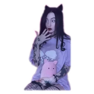 🐈‍⬛ emoji kuraidesu лоли Telegram sticker 8 of 15