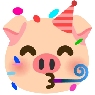 🥳 emoji Свинки на кожен день Telegram sticker 9 of 120