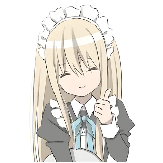 👍 emoji Служанка @nyasticks Telegram sticker 4 of 17
