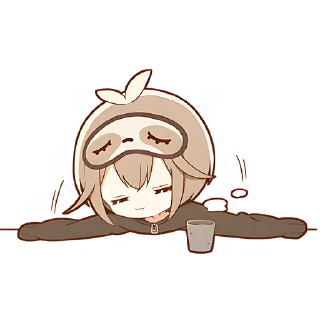 ☕️ emoji Ленивец-кун @Nyasticks Telegram sticker 6 of 41