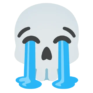 😭 emoji Skull stickers Telegram sticker 7 of 20