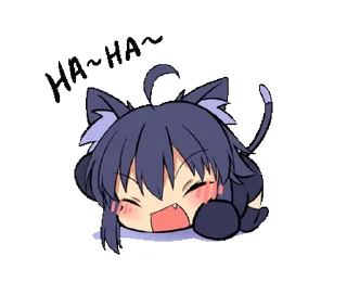 😹 emoji Neko Kitty Momo :: @dineloli_chatik Telegram sticker 22 of 24