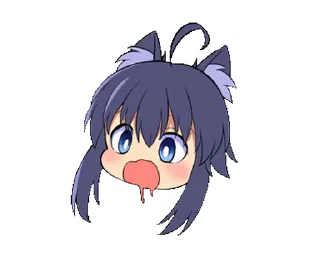 🤤 emoji Neko Kitty Momo :: @dineloli_chatik Telegram sticker 8 of 24