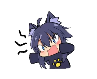 😡 emoji Neko Kitty Momo :: @dineloli_chatik Telegram sticker 13 of 24