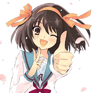 👍 emoji The Melancholy of Haruhi Suzumiya :: @line_stickers Telegram sticker 5 of 40