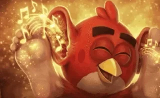 👂 emoji Angry Bird Red Ear Telegram sticker 16 of 27