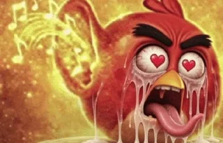 🌟 emoji Angry Bird Red Ear Telegram sticker 23 of 27