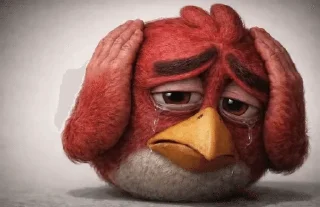 👂 emoji Angry Bird Red Ear Telegram sticker 5 of 27