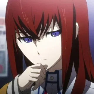 😏 emoji Makise Kurisu by @Astra1iX Telegram sticker 5 of 17