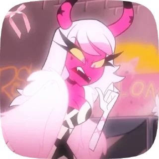 🩷 emoji БОЛЬШЕ ⇨ @CLOOBHUB ВЕРОСИКА АДСКИЙ БОСС HELLUVA ТГ Telegram sticker 11 of 111