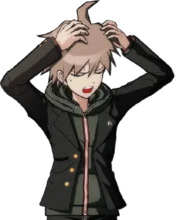 🫢 emoji Makoto Naegi @M4kosSt1ck Telegram sticker 22 of 77