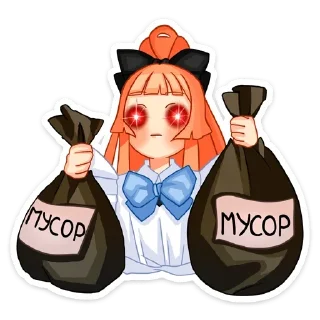👎 emoji Мей @anime_stickerr Telegram sticker 18 of 46