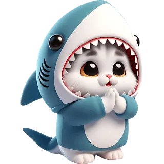 😇 emoji Пушистые акулы 4 @Nyasticks Telegram sticker 21 of 43