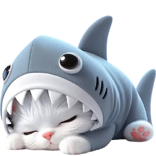 😴 emoji Пушистые акулы 4 @Nyasticks Telegram sticker 24 of 43